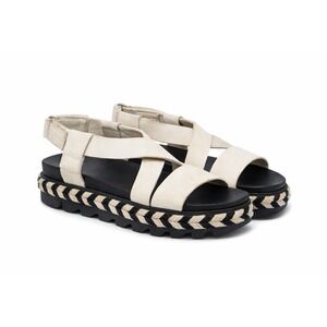 Sorel Women's Roaming Criss Cross Adjustable Comfort Sandal, Chalk, Sz 9.5